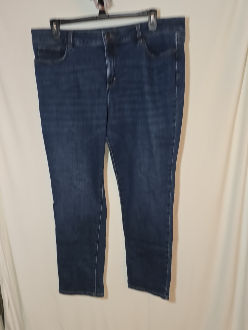 Dark Blue Women's Stretch Liz Claiborne Girlfriend Straightleg Jeans